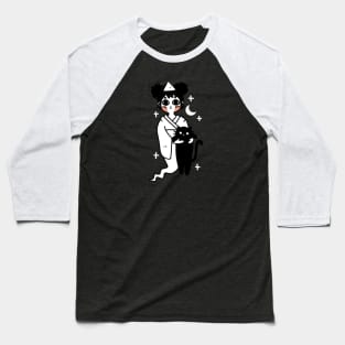 Kawaii Design “Ghost Girl with Cat“ | Cute Handmade Illustration | Cat Lover Gift | By Atelier Serakara Baseball T-Shirt